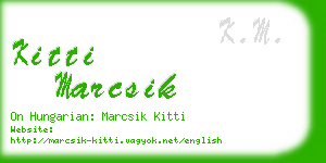 kitti marcsik business card